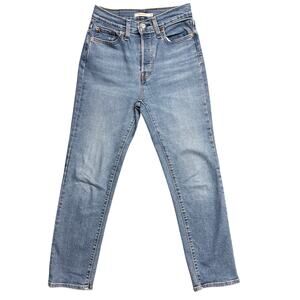 Levi’s Wedgie Straight Jeans Size 27 Medium Wash Button Fly Women’s